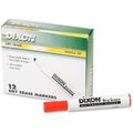 Ticonderoga Dry-Erase Markers, Wedge Tip, 12/DZ, Red DIX92101